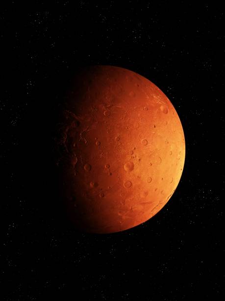 istock Mars isolated, rocky planet in space, surface of the planet 1355279074
