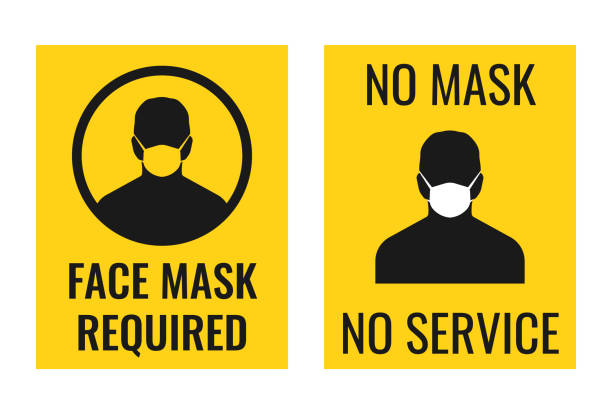 istock No entry without face mask sign, please wear a face mask 1355284532