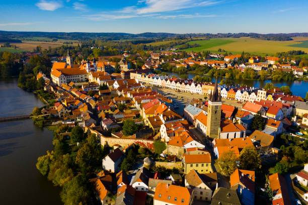 istock Aerial view of Telc, Czech Republic 1355290894