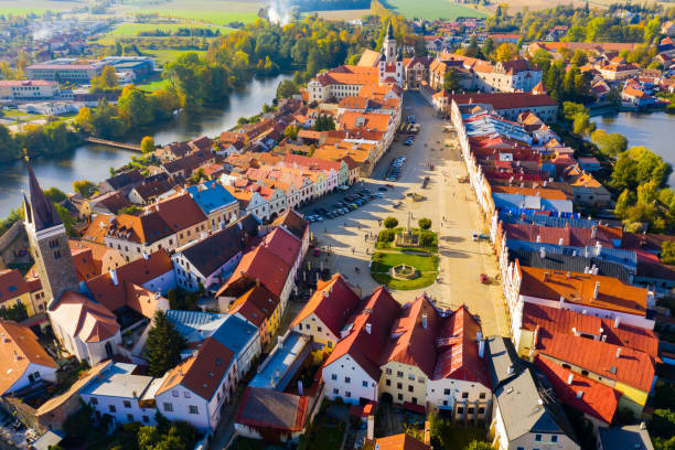 istock Aerial view of Telc, Czech Republic 1355290916