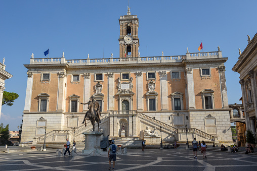 Rome, Italy - 17 September 2020: View at Campidoglio at Rome in Italy