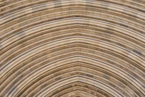cathedral of santa maria de girona, detail of the entrance arch. catalonia, spain