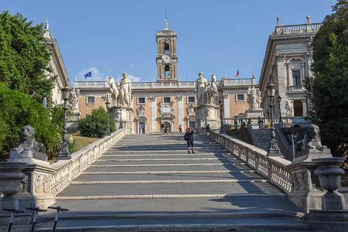 Rome, Italy - 17 September 2020: View at Campidoglio at Rome in Italy