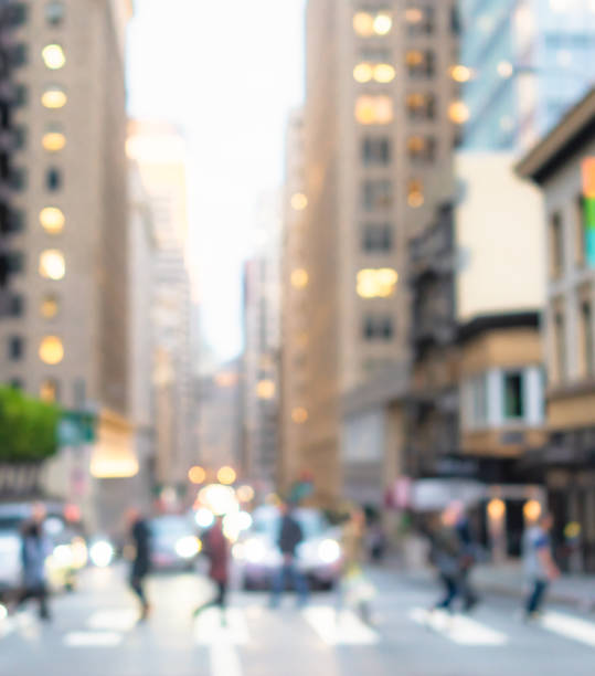 Defocused - Pedestrians crossing the street