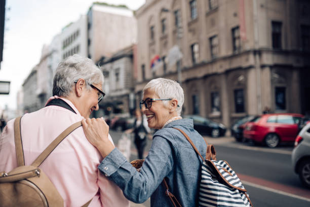 istock Two old friends enjoying their joint vacation 1355303305
