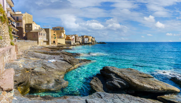Landscape with Erbalunga village,  Corsica