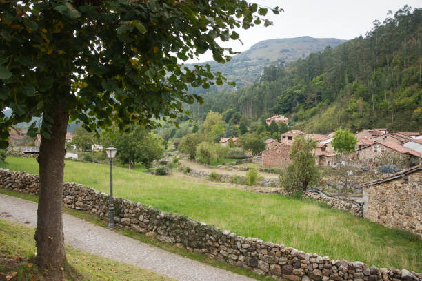 vista panorâmica da cidade de carmona, cantábria, espanha. - carmona - fotografias e filmes do acervo