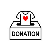 istock Clothes donation icon 1355318018