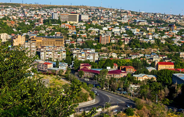 istock View on city Yerevan in Armenia. 1355319486