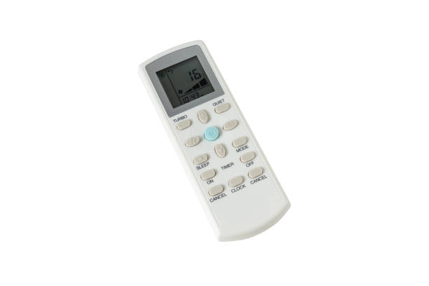 istock Air conditioner remote control isolated on a white background. 1355320987