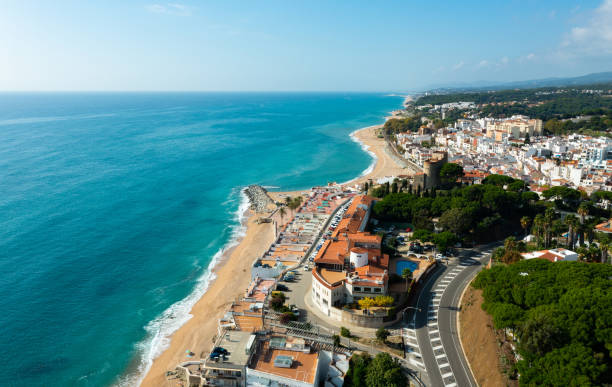 istock Birds eye view of Sant Pol de Mar, Spain 1355321363