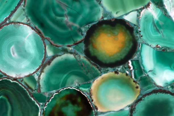 istock Alabaster green transparent stone wall 1355321571
