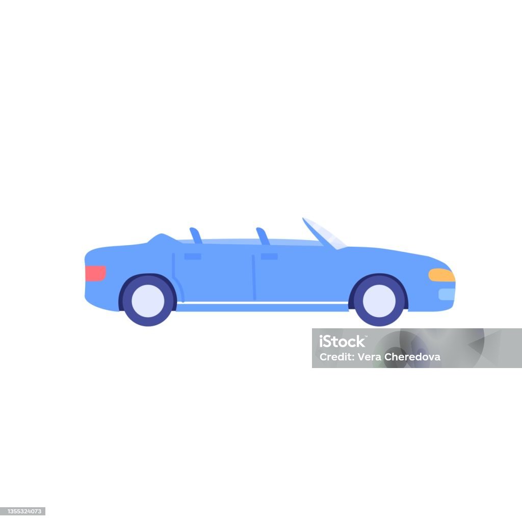 Mobil Kartun Datar Transportasi Dan Konsep Ilustrasi Vektor Industri