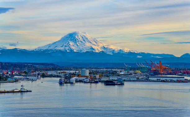 istock Shipping Port And Mountain 7 1355325958