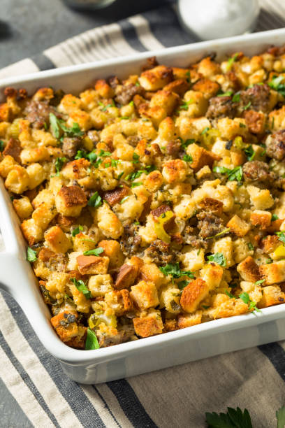 istock Homemade Thanksgiving Pork Sage Stuffing 1355329268