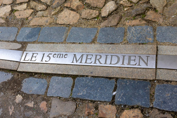 istock marker for the 15th meridian east longitude 1355330669