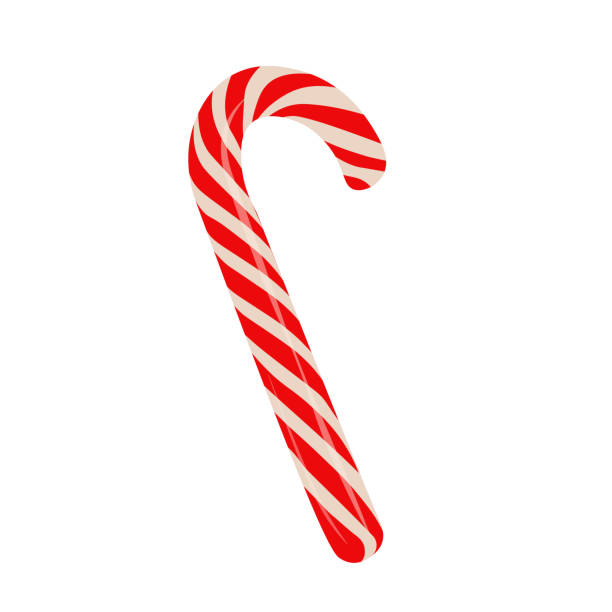 illustrations, cliparts, dessins animés et icônes de illustration de stock vectoriel de canne à bonbons. caramel de noël. - candy cane