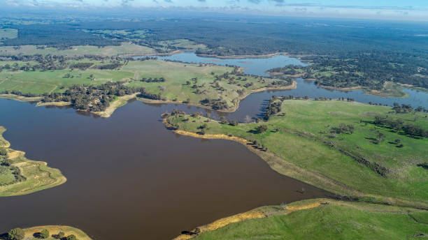 istock Lake Eppalock Tributary Aerial 1355345094