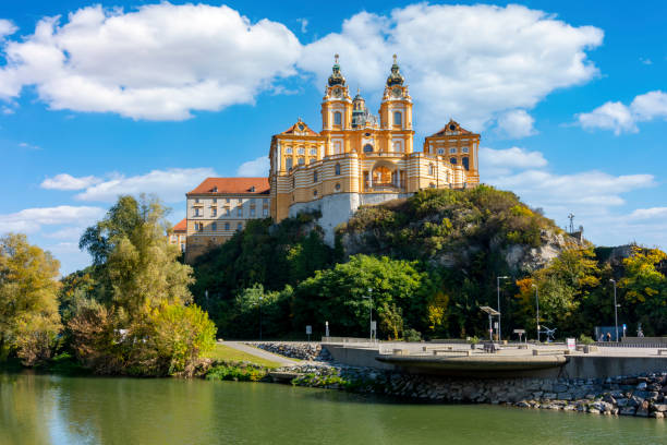 istock Melk abbey in Wachau valley, Austria 1355356912