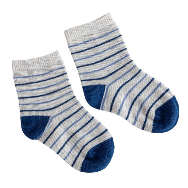 istock children's textile cotton soft socks white with a strip pattern, warm woolen for kids, isolated on a white background 1355357041