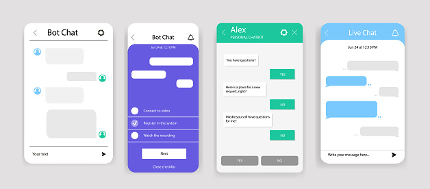 Kumpulan Jendela Dialog Bot Obrolan Untuk Situs Web Dan Aplikasi ...