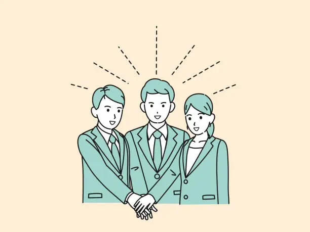 Vector illustration of Business person united and teamwork illustration