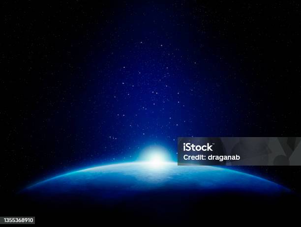 Sunrise Stock Photo - Download Image Now - Outer Space, Copy Space, Planet Earth