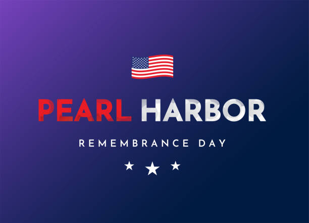 ilustraciones, imágenes clip art, dibujos animados e iconos de stock de fondo del día del recuerdo de pearl harbor. vector - pearl harbor