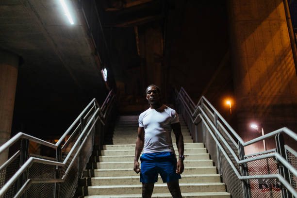 istock These steps are his workout terrain for the day 1355382496