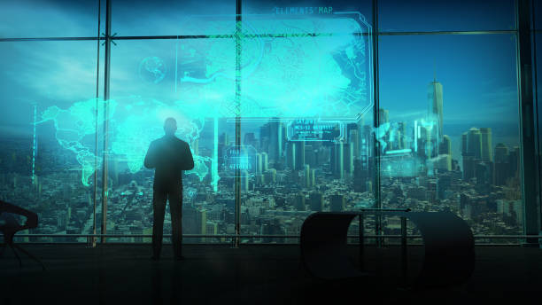 istock The man works with the search engine of the future, 3D render. 1355396783