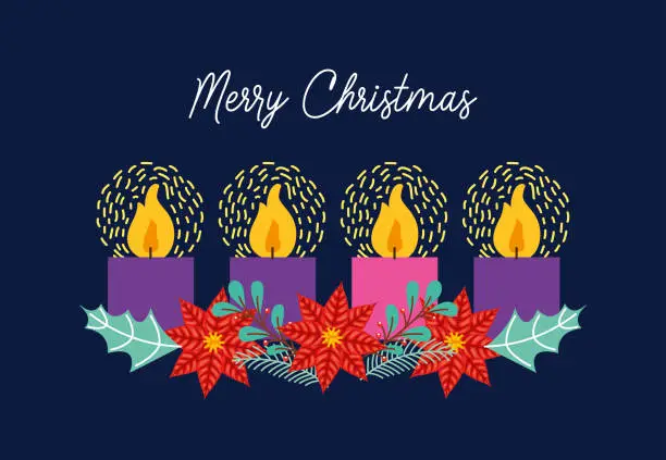 Vector illustration of advent candles