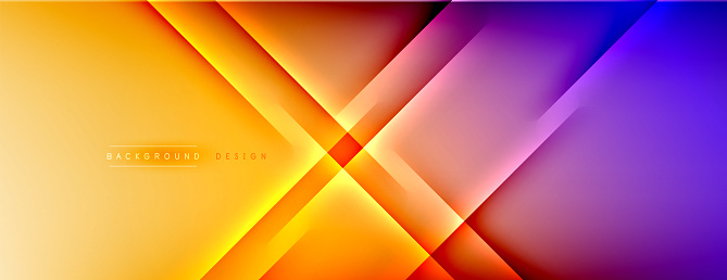 Abstract background - lines composition created with lights and shadows. Technology or business digital template. Trendy simple fluid color gradient abstract background with dynamic