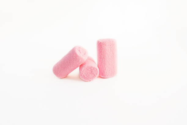 istock Pink marshmallow isolated on a white background. 1355410397