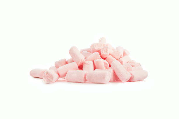 istock Pink marshmallow isolated on a white background. 1355410403