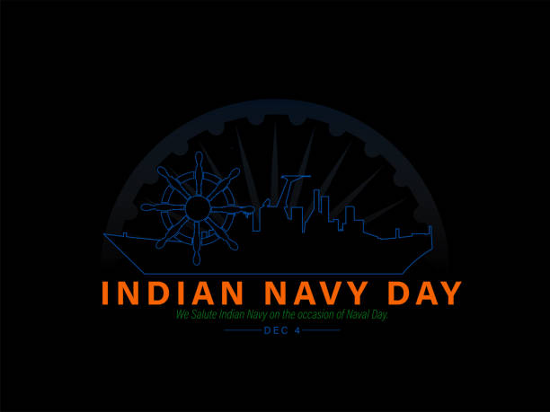 Indian Navy Day. December 4. Vector Illustration of Indian Navy Day. December 4. We salute Indian Navy on the occasion of naval day. Indian Navy Day stock illustrations