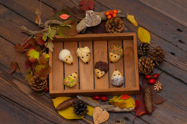 istock funny baked hedgehogs for autumn time 1355424627