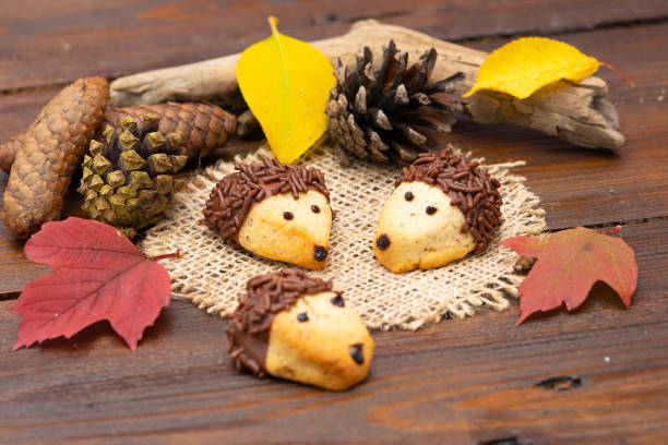 istock funny baked hedgehogs for autumn time 1355424664