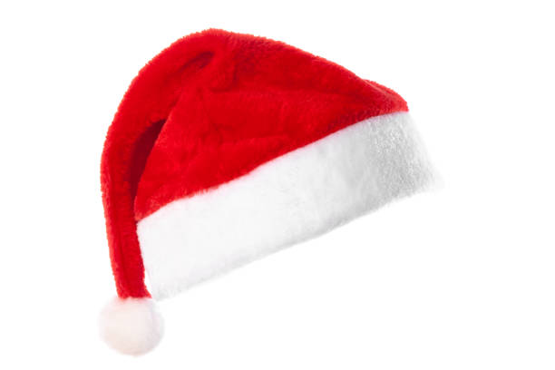 istock Red Christmas hat isolated on white background 1355425468