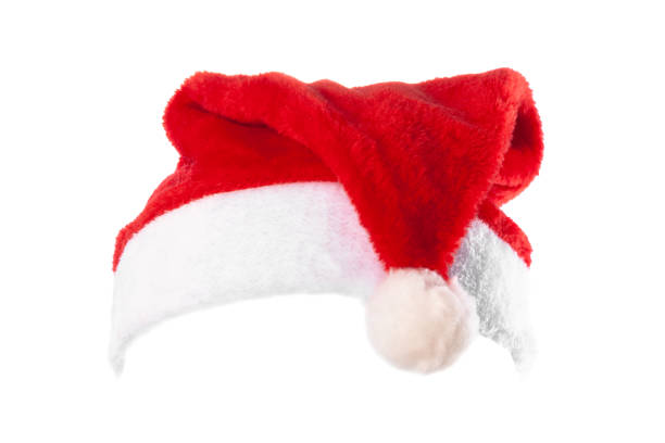 Santa Claus red hat isolated on white background.