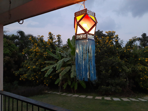 Diwali Festival Lantern, Aakash Kandil hanging in Pune state Maharashtra India