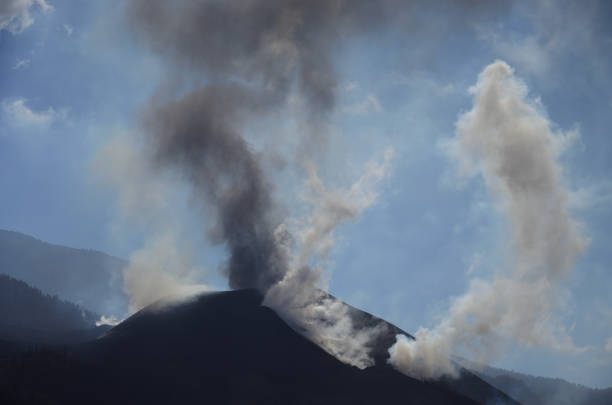 istock Erupting volcano, La Palma Island, Canarias 1355431062