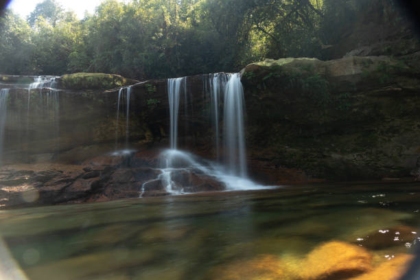 istock natural waterfall white water streams with calm blurred clear water at morning long exposure shot 1355446583