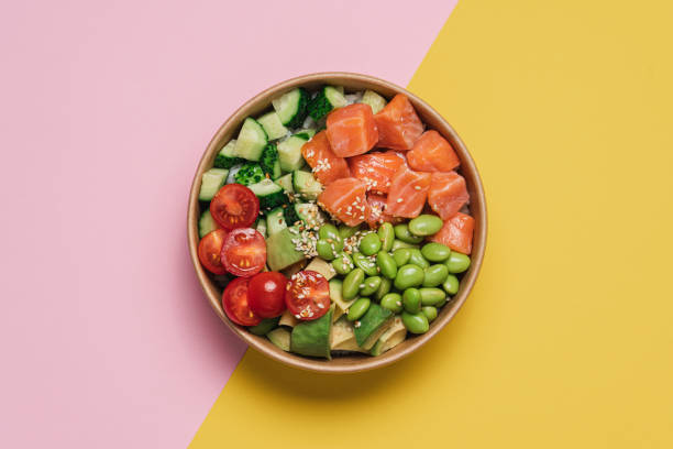 istock Salmon poke bowl 1355446916