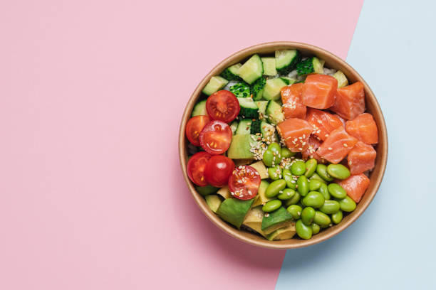 istock Salmon poke bowl 1355447091