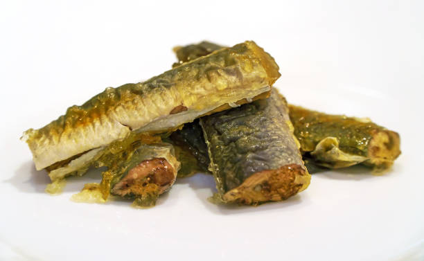 istock Homemade fried lamprey fish with marinade. 1355452428