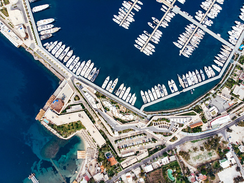 Aerial View Yalıkavak Bodrum at Turkey