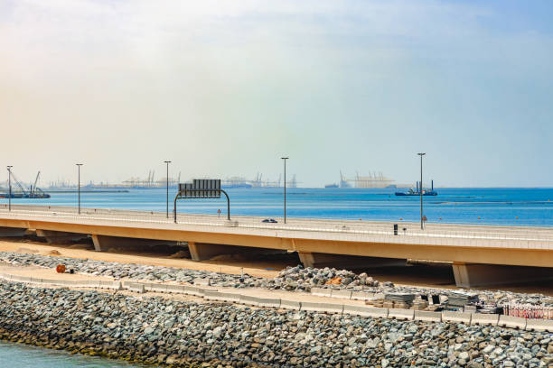 istock Bridge highway over the sea in Dubai 1355455075
