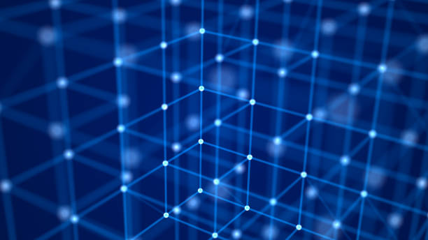 istock Abstract background with cube. 3d rendering. Technology shape with lines and dots. Futuristic concept. 1355464213
