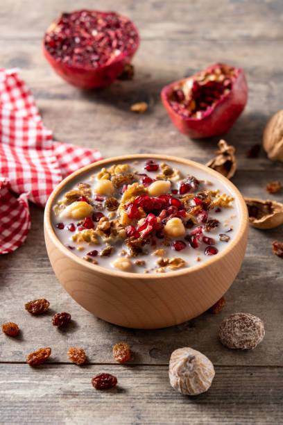 istock Traditional Turkish Noah's pudding in bowl 1355466941