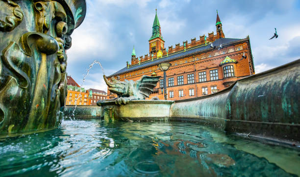 Copenhagen City Hall scenic view, Denmark travel photo